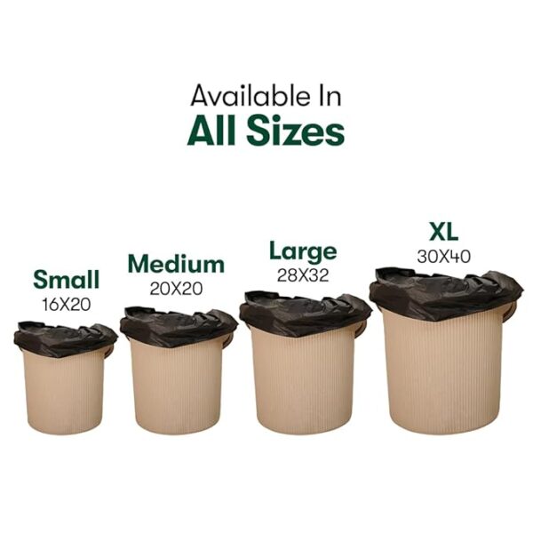 KLAP Garbage-Dustbin Bag | 75-micron semi-virgin polyethylene | Leak Proof | Tear Resistant | Easy Disposal Dustbin Garbage Bags (Small- Pack of 6 | 90 BAGS)