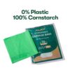 KLAP Compostable Garbage-Dustbin Bag | 100% cornstarch and 0% plastic | Fully Biodegradable| 40-micron thickness Leak Proof, Tear Resistant| Green Color Dustbin Bag (Small PACK OF 3 | 45 BAGS)