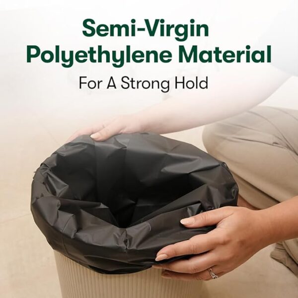 KLAP Garbage-Dustbin Bag | 75-micron semi-virgin polyethylene | Leak Proof | Tear Resistant | Easy Disposal Dustbin Garbage Bags (Small- Pack of 6 | 90 BAGS)
