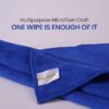 Klap Microfiber Basic Cleaning Cloth | Highly Absorbent Lint and Streak Free, Fast Drying | Soft & Scratch Free | Multipurpose Wash Cloth for Kitchen Complete Cleaning (Pack of 1, Blue)