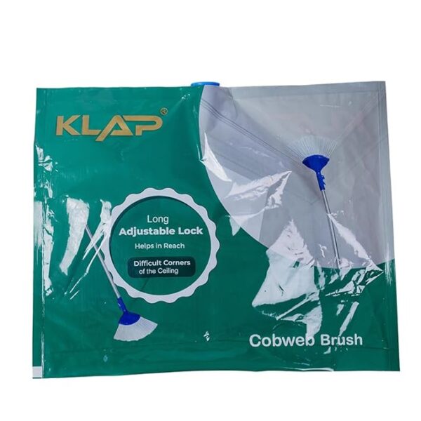 KLAP Cobweb Brush with Detachable Head Pack of 2 | Long Extendable Handle (4 Feet)| Jala Cleaning Wiper Brush | Spider for Indoor and Outdoor Web Cleaning