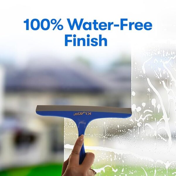 KLAP Glass Wiper All-Purpose Cleaning Solution | Sharp Virgin Silicon Edge | Unbreakable Moulded Handle|Multipurpose Glass Wiper for Kitchen Platform & Windows | (1) (Glass Wiper, PACK OF 2)